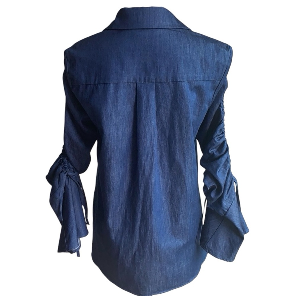 Nwt C/Meo Collective Chambray, Button Down Blouse… - image 2